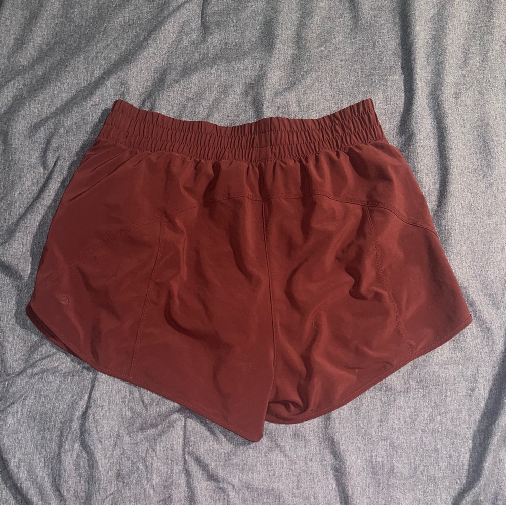 CRZ YOGA Women's Athletic Shorts in Rust - Picture 3 of 3